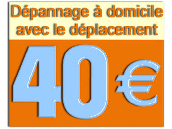 Forfait Dépannage informatique à domicile 40€